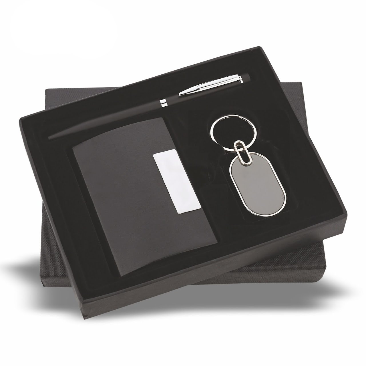 Pen, Keychain and Cardholder Grey Color