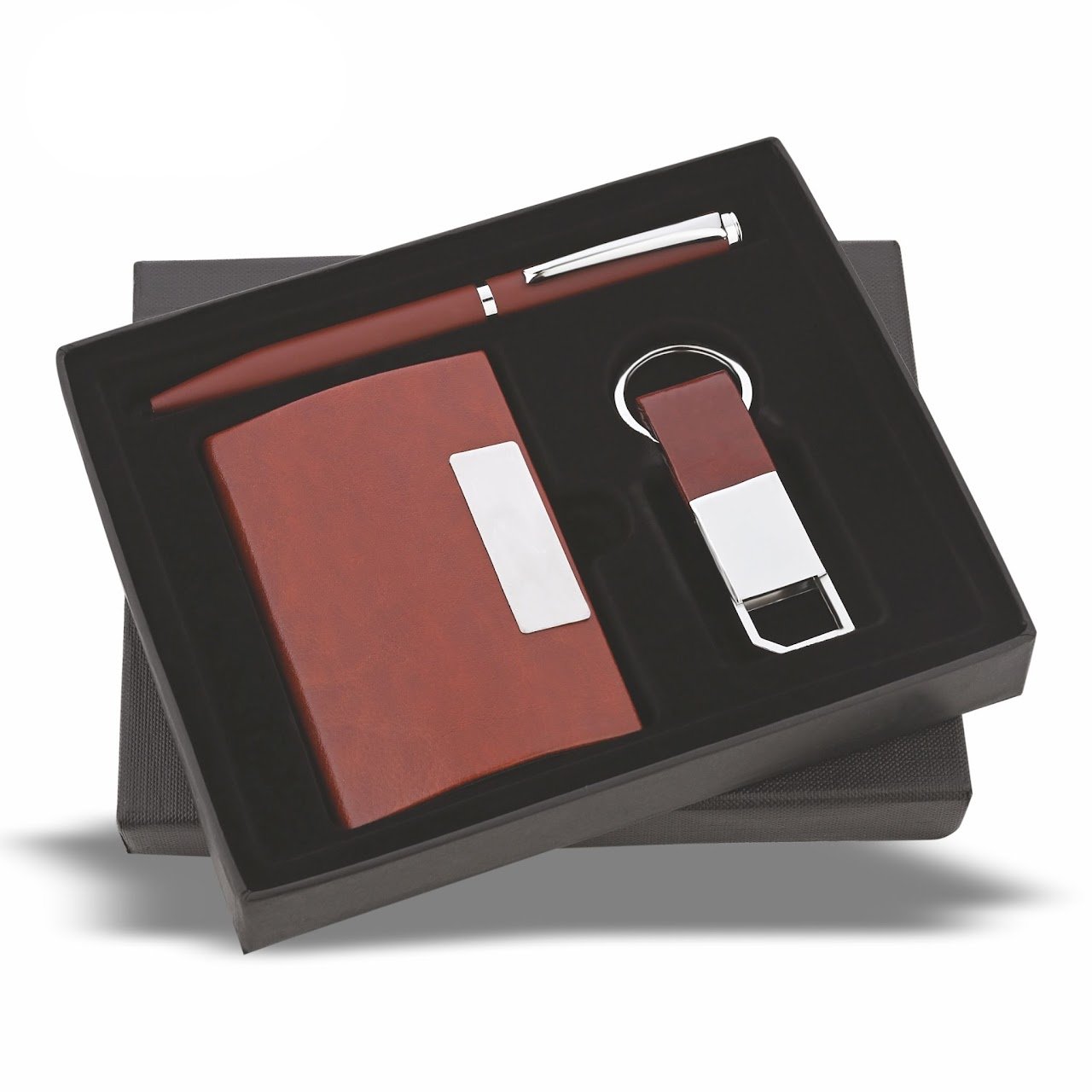 Pen, Keychain and Cardholder Red Color