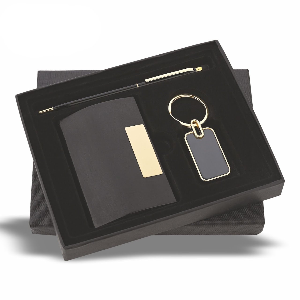 Pen, Keychain and Cardholder Grey Color
