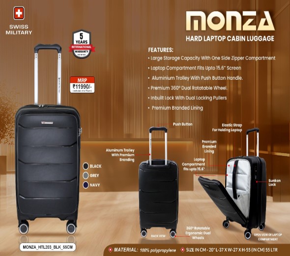 Monza Hard Laptop Cabin Luggage