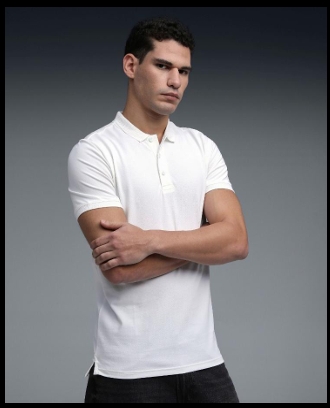 PUMA ESS Jacquard Collar Polo White