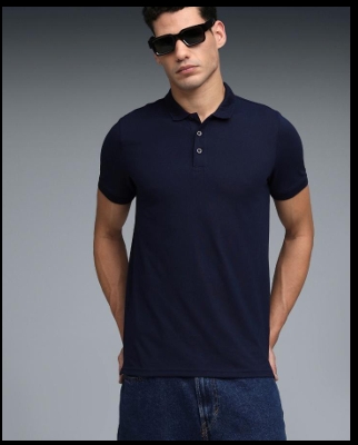 PUMA ESS Jacquard Collar Polo Navy Blue