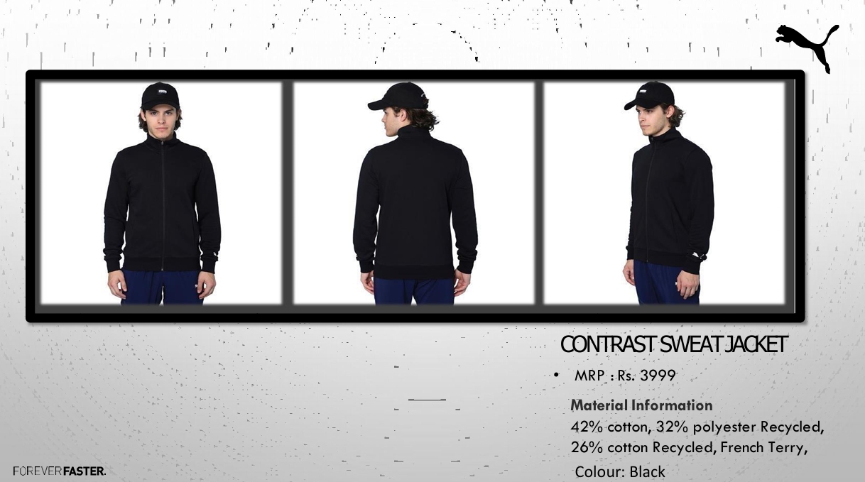 CONTRAST SWEAT JACKET (Black)