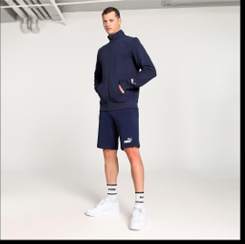 CONTRAST SWEAT JACKET (Peacoat/Grey)