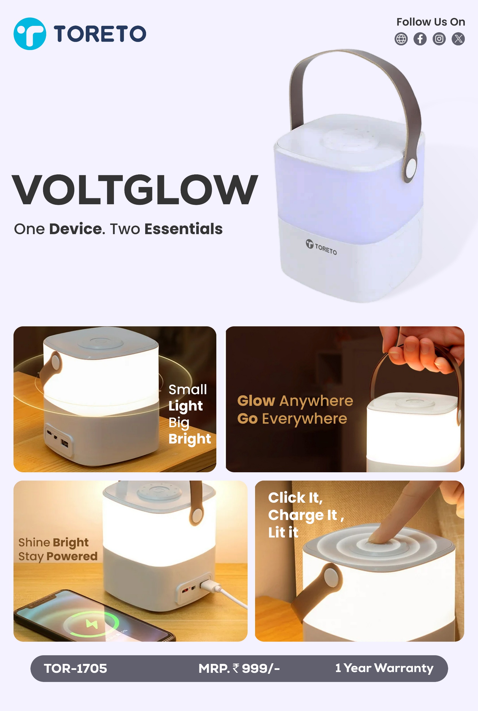 Toreto Voltglow One Device.Two Essentials