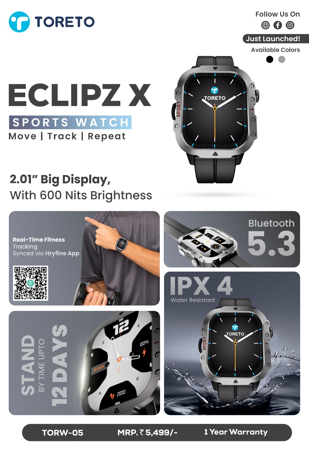 Toreto Eclipz X Sport Watch
