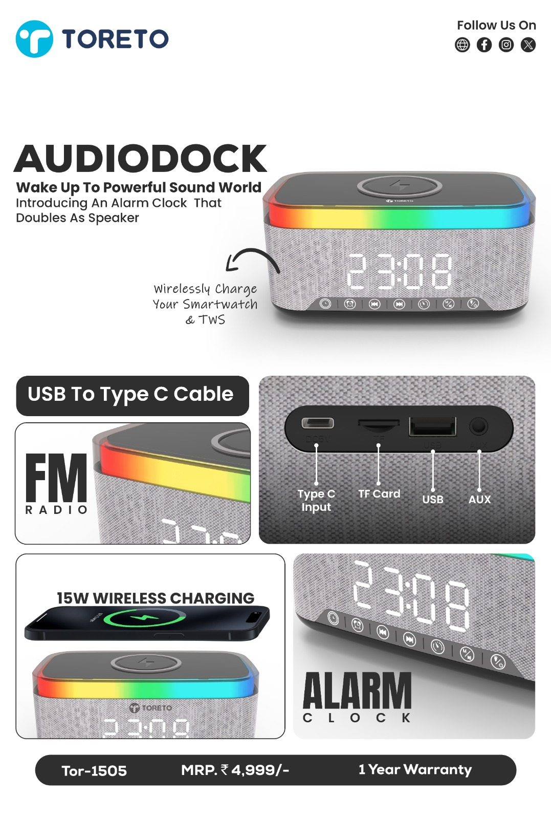 Toreto AudioDock Wireless Speaker