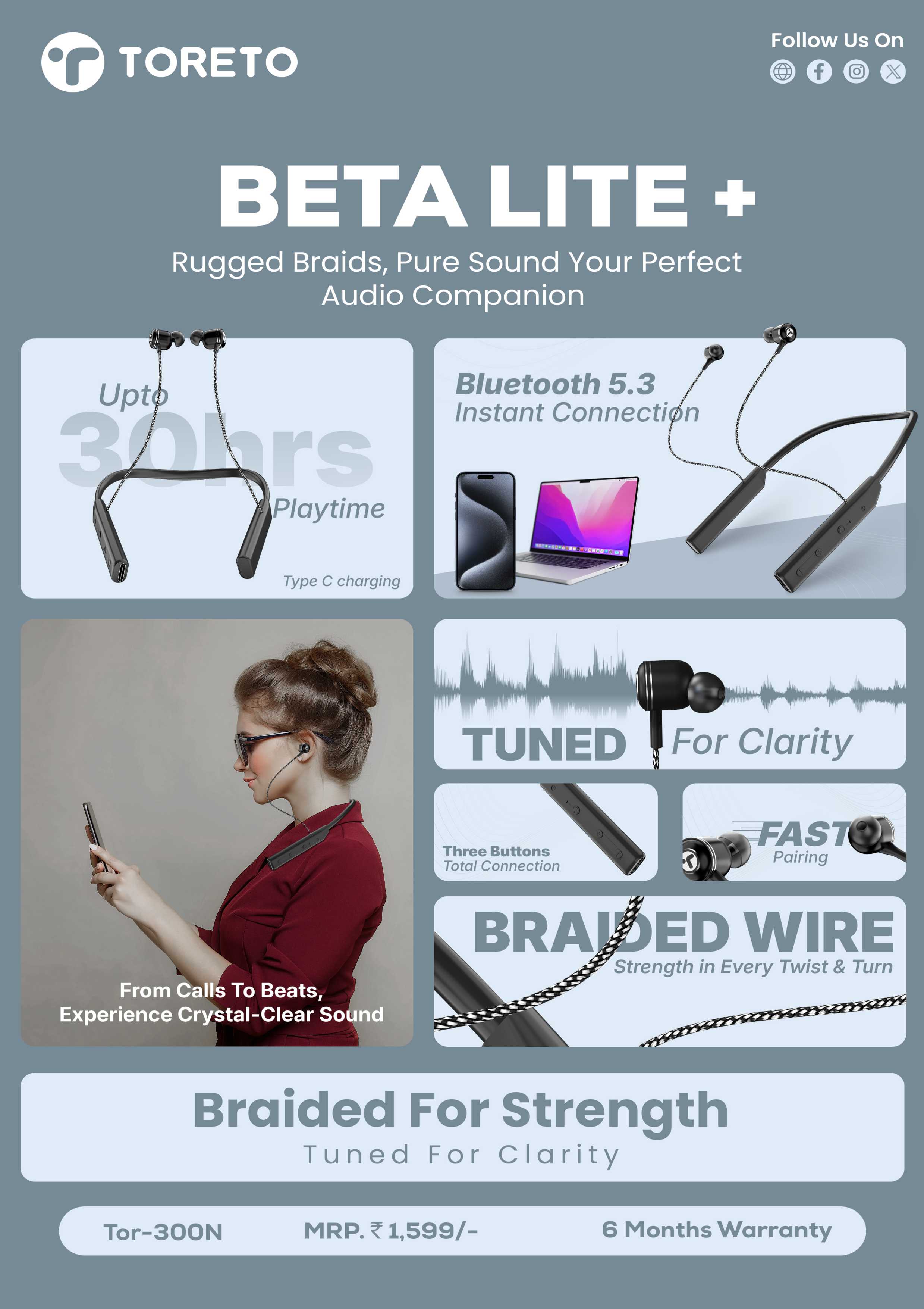 Toreto BETA LITE Wireless Neckband