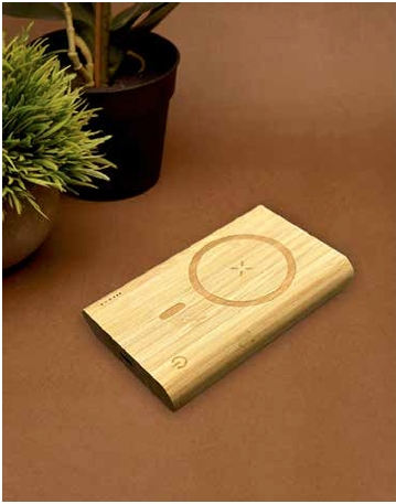 Juniper 2.0 Magsafe Wireless Bamboo Fast Charging Power Bank