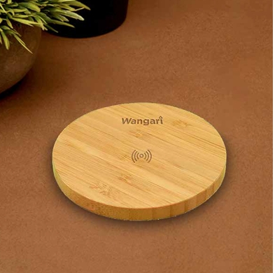 Olive 15W Round Wireless Bamboo Charger