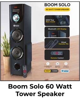 Boom Solo 60 Watt Tower Speaker
