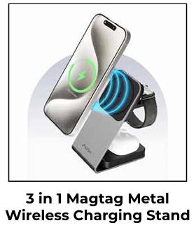 3 in 1 Magtag Metal Wireless Charging Stand