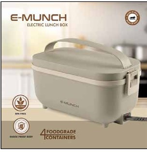E-munch Electric Lunch Box (4 Food-Grade Containers)