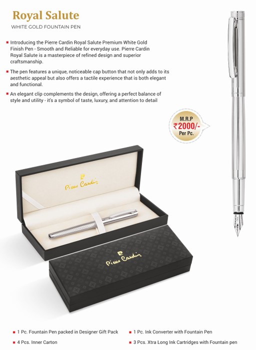 Royal Salute With Gold Fountain Pen