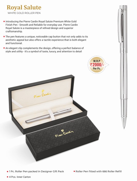 Royal Salute White Gold Roller Pen