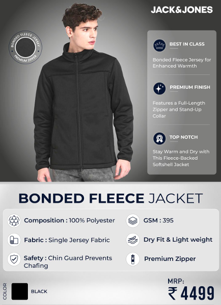 BONDED FLEECE JACKET