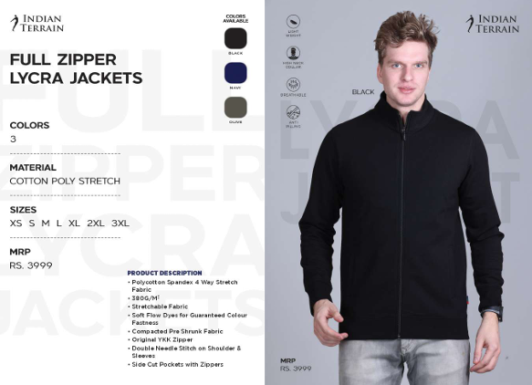 FULL ZIPPER LYCRA JACKETS