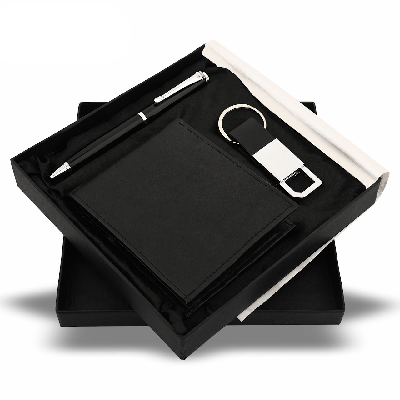 Escala Pen, Keychain and Wallet Black Color