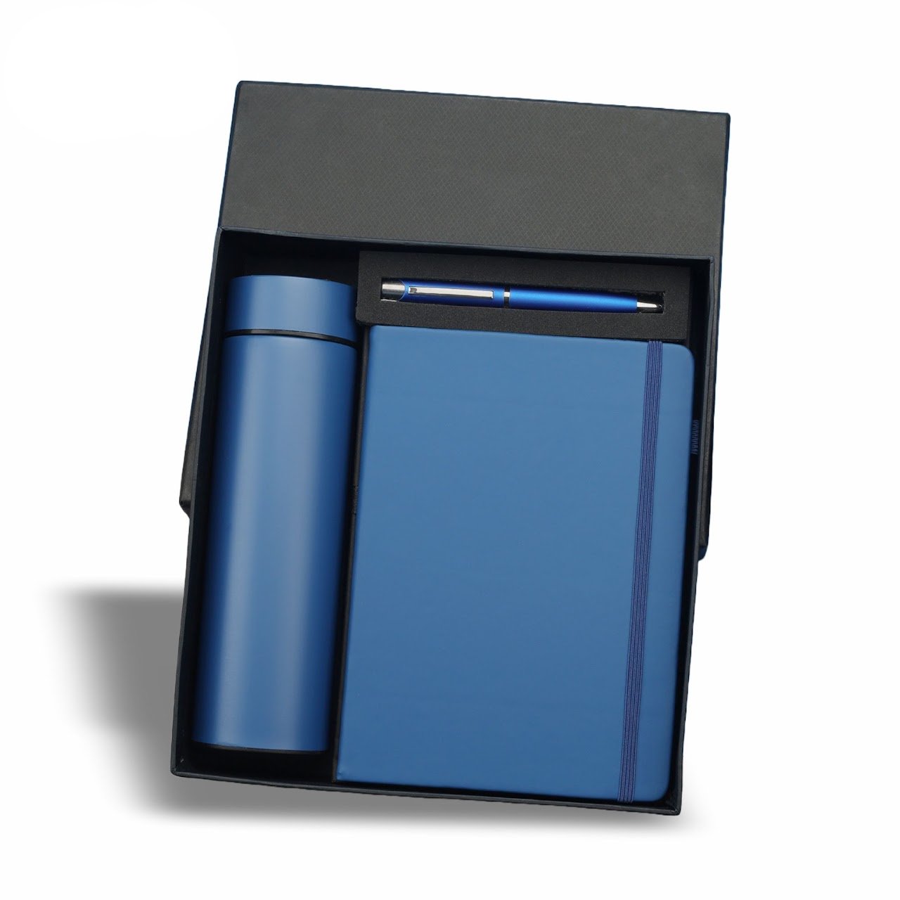 Bottle 3 in 1 Blue Diary, Pen Temperature Bottle