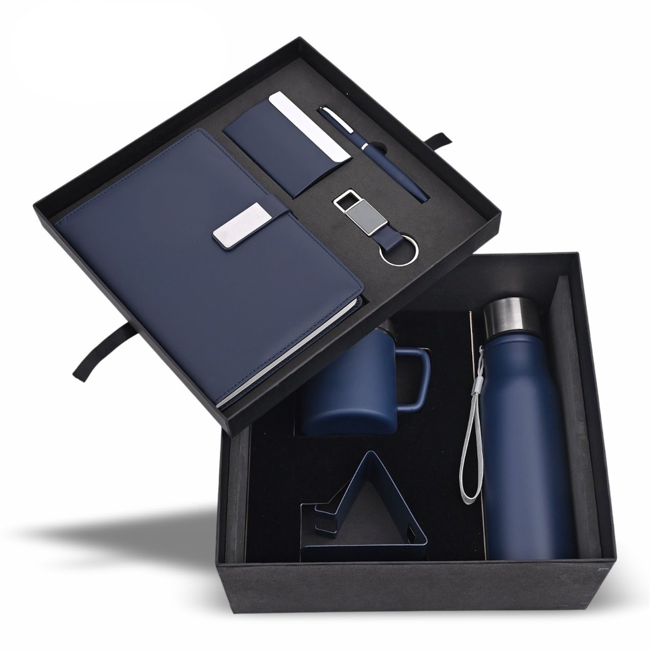 7 in 1 Blue Combo Set Diary, Pen, Keychain, Cardholder, Bottle, Mug, Mobile Stand