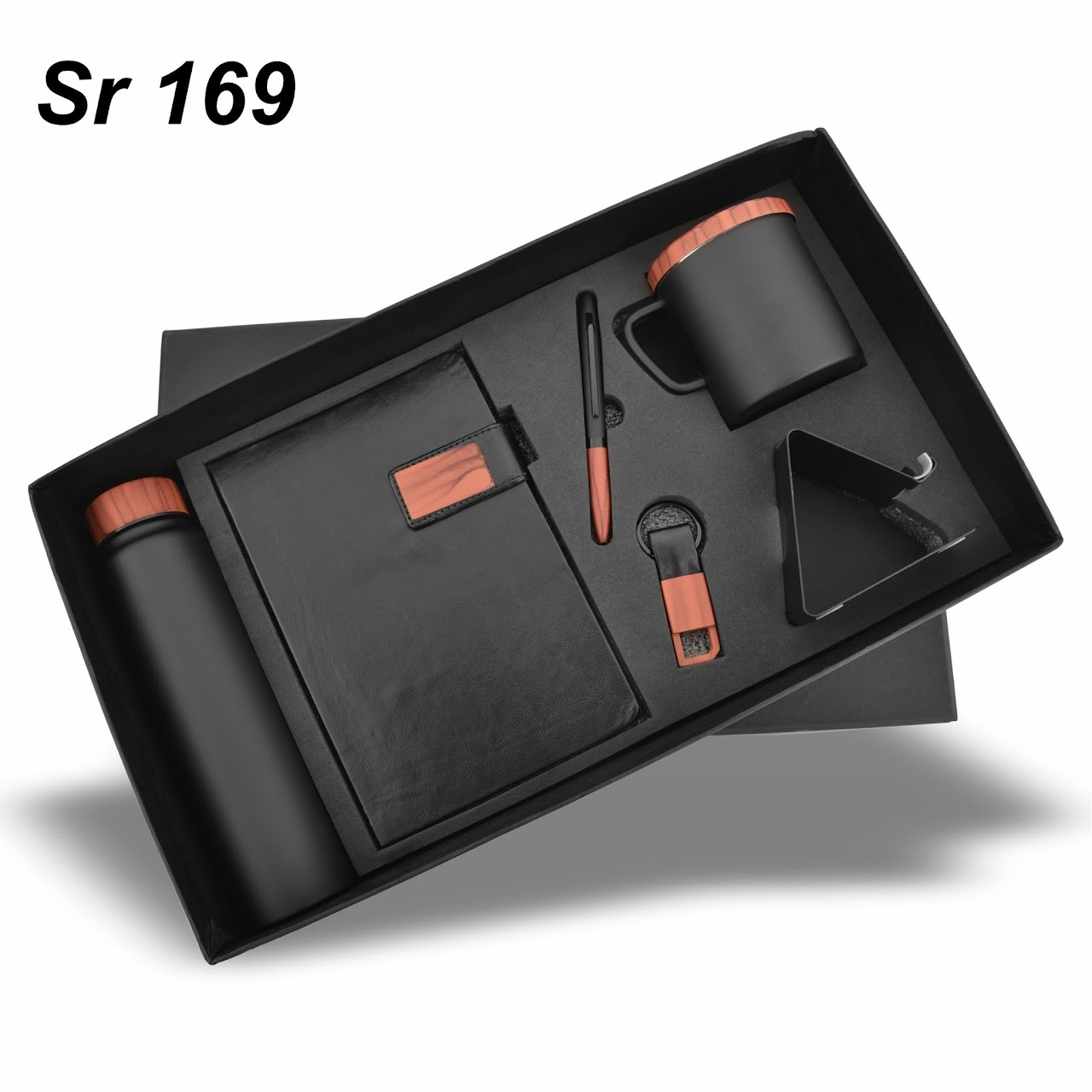 STEEL BOTTLE + STEEL COFFE MUG + STEEL MOBILE STAND + KEYCHAIN + DIARY 