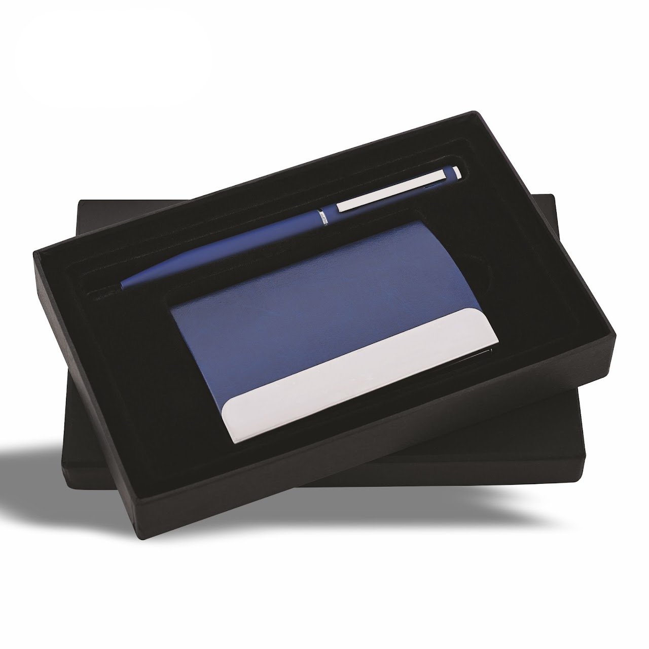 Pen and Cardholder Blue Color