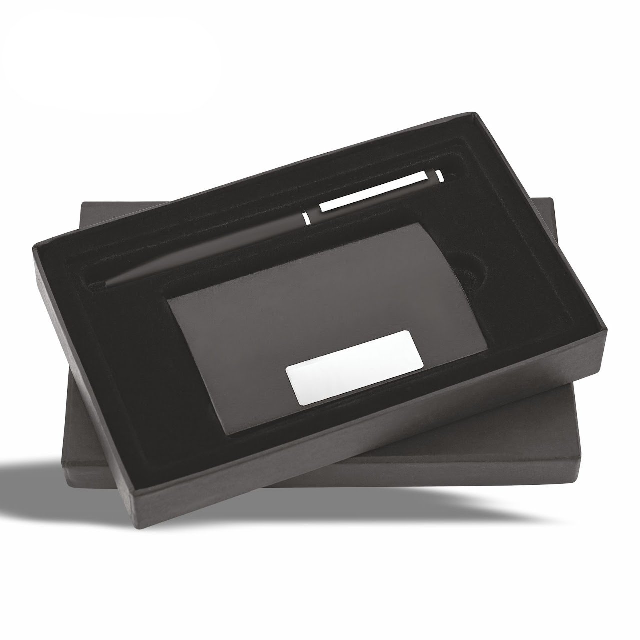 Pen and Cardholder Grey Color