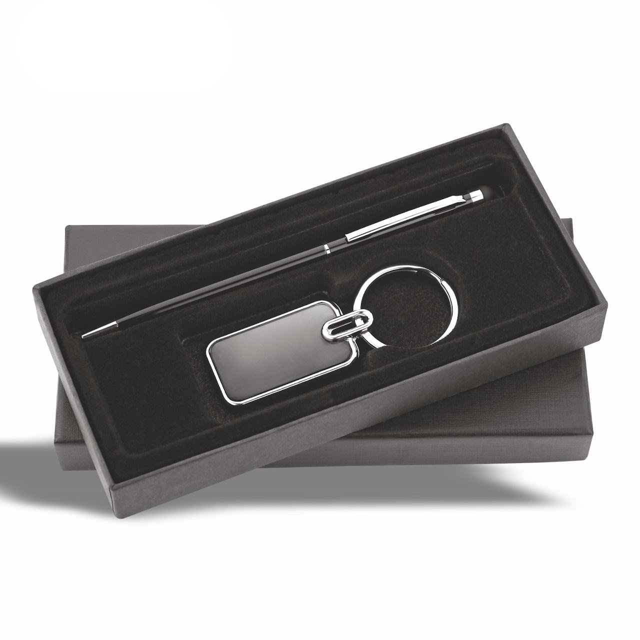 Pen and Keychain Grey Color