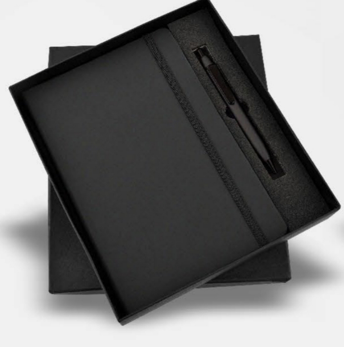 DIARY WITH BLACK ELASTIC AND PEN KRT 1