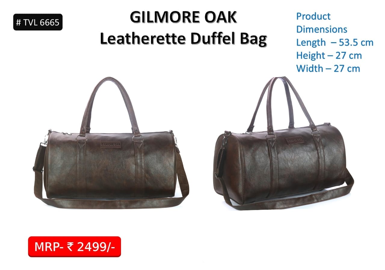 Gilmore oak leatherette duffel bag