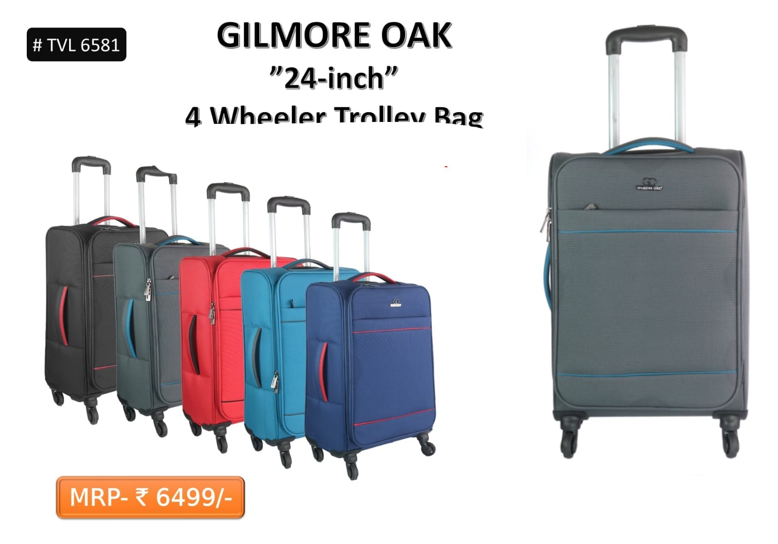 Gilmore oak 4 wheeler trolley bag