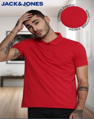 jack and jones polo color red