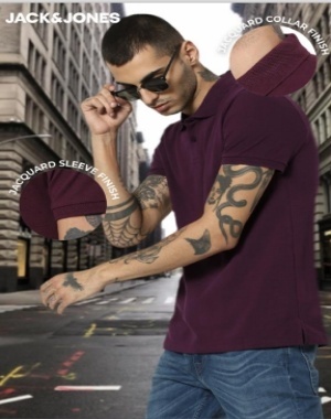 jack and jones polo color wine