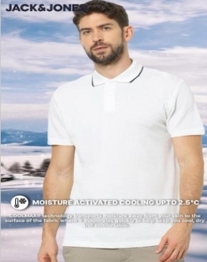 jack and jones polo white in color