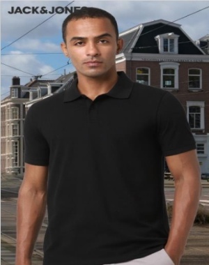 jack and jones polo color in black
