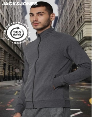jack and jones jacket color charcol grey melange