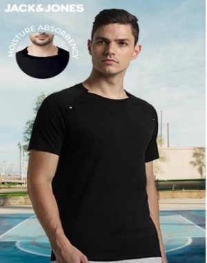 jack and jones neck color in black