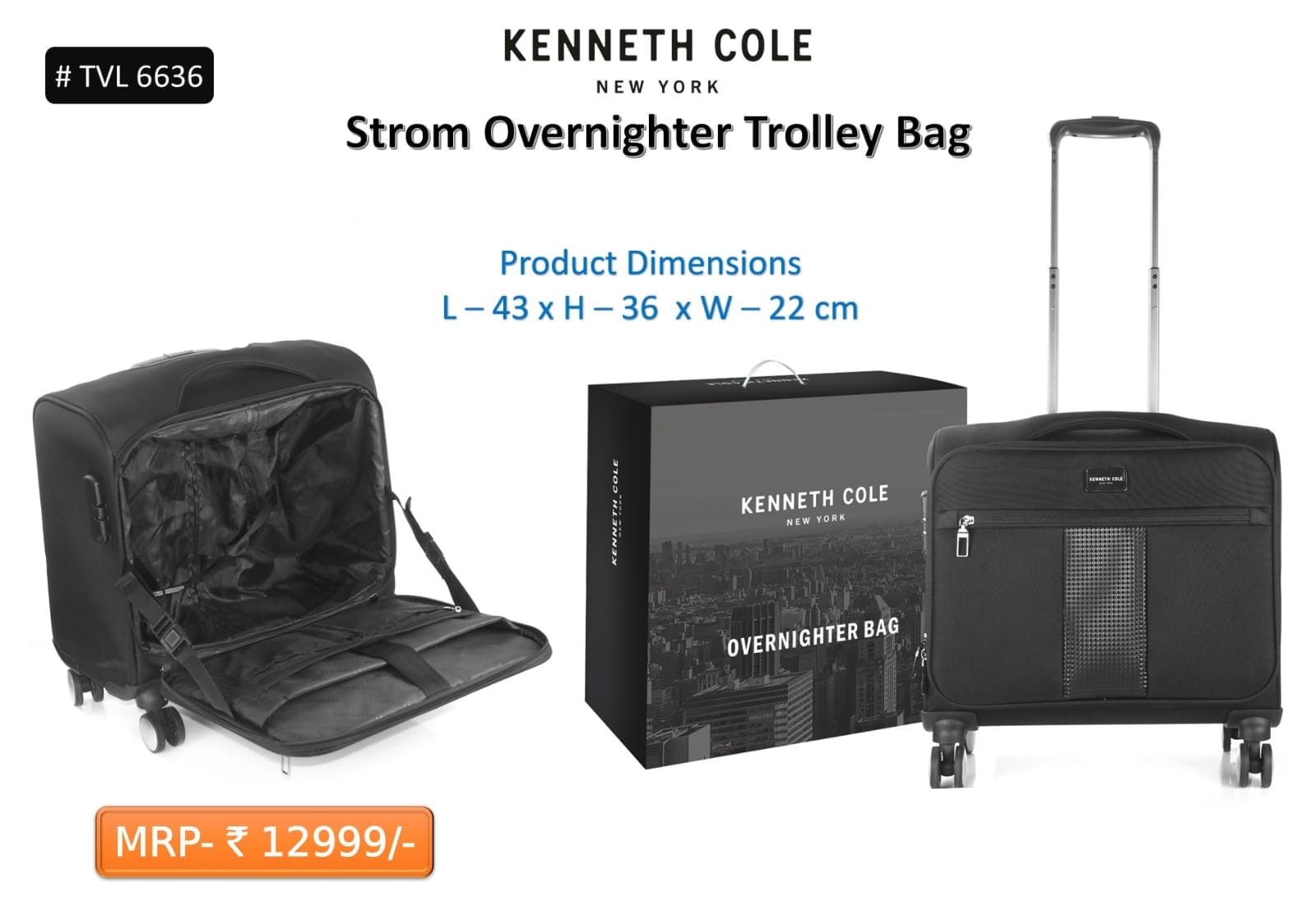 Kenneth cole 20\'\' travel trolley bag