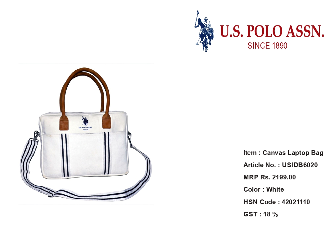 US POLO CANVAS LAPTOP BAGS