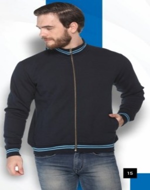 pikmee jacket color black with blue tipping
