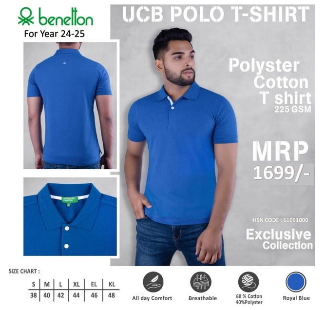 UCB BLUE POLO T-SHIRT