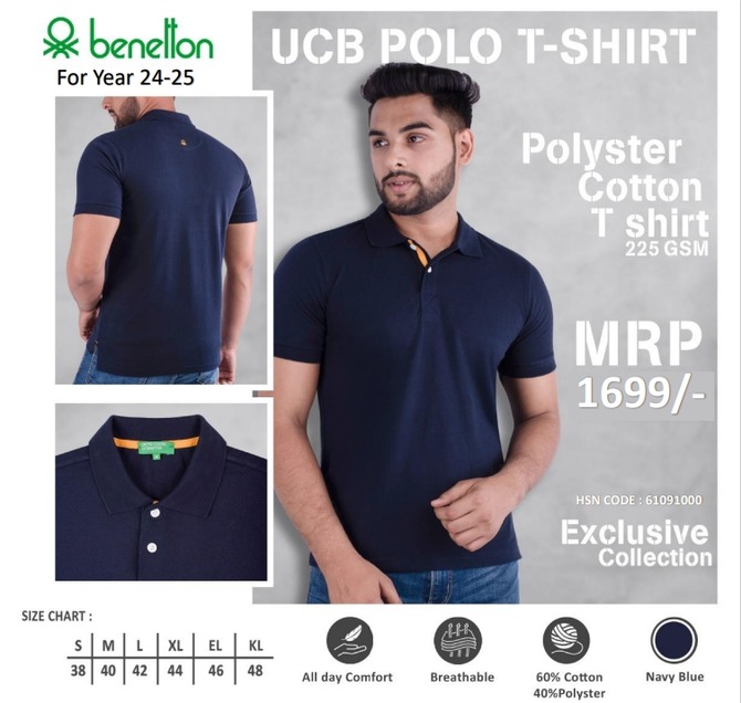 UCB NAVY BLUE POLO T-SHIRT