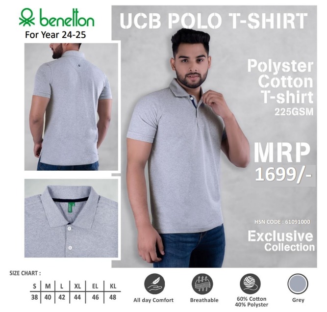 UCB GREY POLO T-SHIRT
