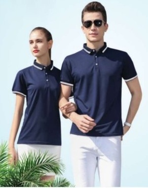 pikmee polo color navey blue with tipping