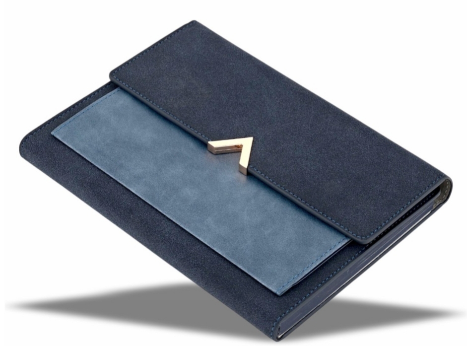 PRIME BLUE NOTEBOOK WITH V-SHAPE MAGNETIC FLAP CLOSURE KRTD 5