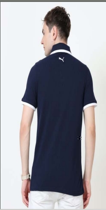 puma polo in peacoat-white colour