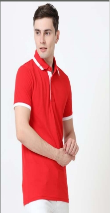 puma polo in red-white colour