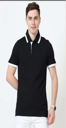 puma polo in black-white colour
