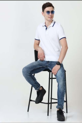 puma polo in white-sodalite colour