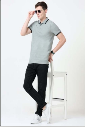 puma polo in heather-black colour